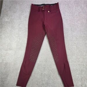 NWOT Pomme Nellie Breeches Bling 
Burgundy Medium 
Full Seat/smoke free home